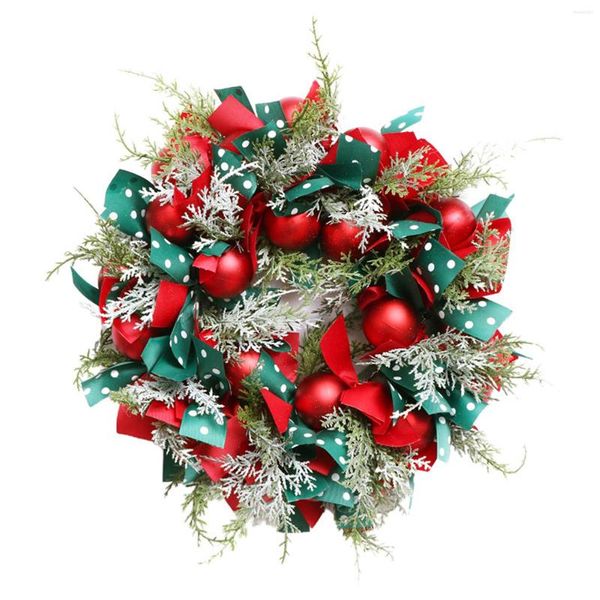 Flores decorativas Decoração de Natal Fita de Natal com decoração de parede de esfera para a janela da porta da frente