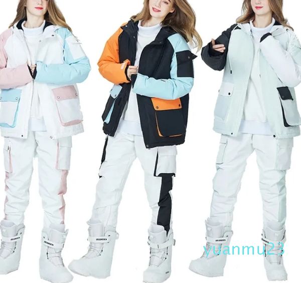 Sonstige Sportartikel Schneeanzugjacken für Herren und Damen Snowboardbekleidung Skikostüme Wasserdichte Winterbekleidung Farbabstimmung