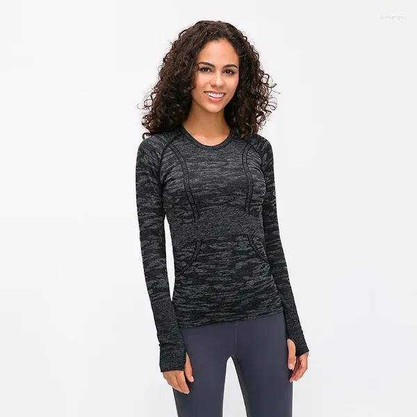 Camisas ativas jacquard tecer mulheres esportes topo mulher roupas de ginásio para yoga wear senhoras camisa de compressão roupas esportivas femininas topos de treino