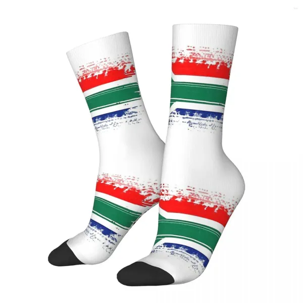 Herrensocken, künstlerische Flagge von Südafrika, Unisex, Winter, Outdoor, Happy Street Style, verrückte Socken