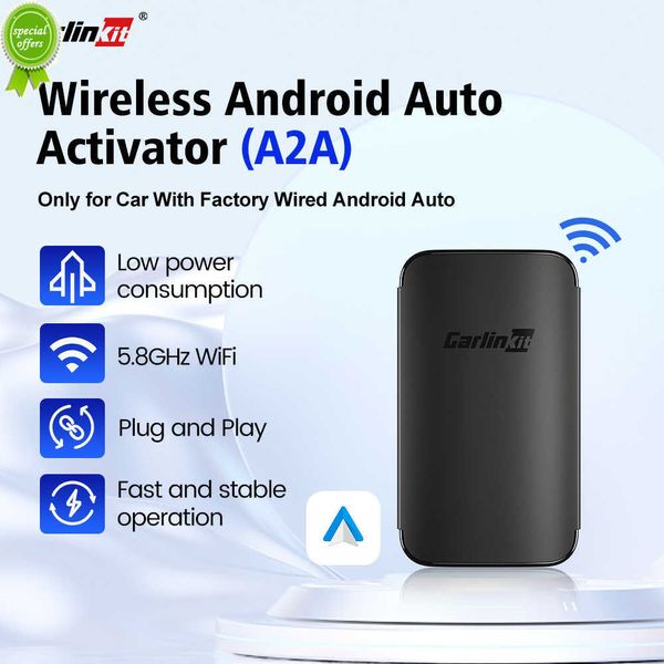 2023 Carlinkit ADROID AUTO Sem fio Adaptador Smart AI Box Plug And Play Bluetooth WiFi Auto Connect para Android Auto Cars Wired Android