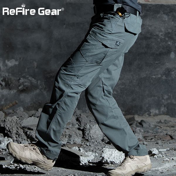 Herrenhose ReFire Gear M3 Wasserdichte taktische Militärhose Herren SWAT Special Army Combat Cargo Pants Multi Pocket Ripstop-Baumwollhose 230420