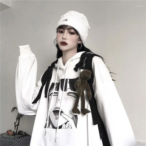 Hoodies masculinos moletom oversized moletom anime impressão com capuz roupas de inverno homens streetwear topos harajuku masculino