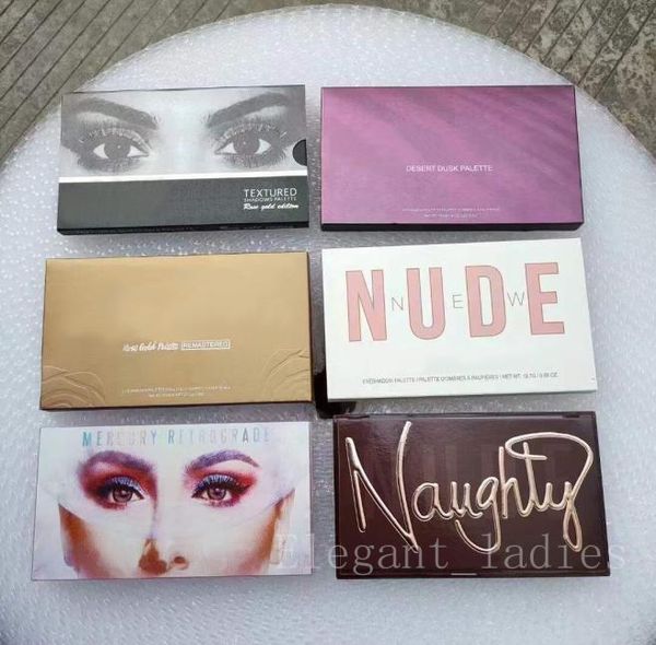 Sombra 18 cores texturizada NUDE Desert ROSE GOLD Naughty Palette Flash of Light Makeup2018600