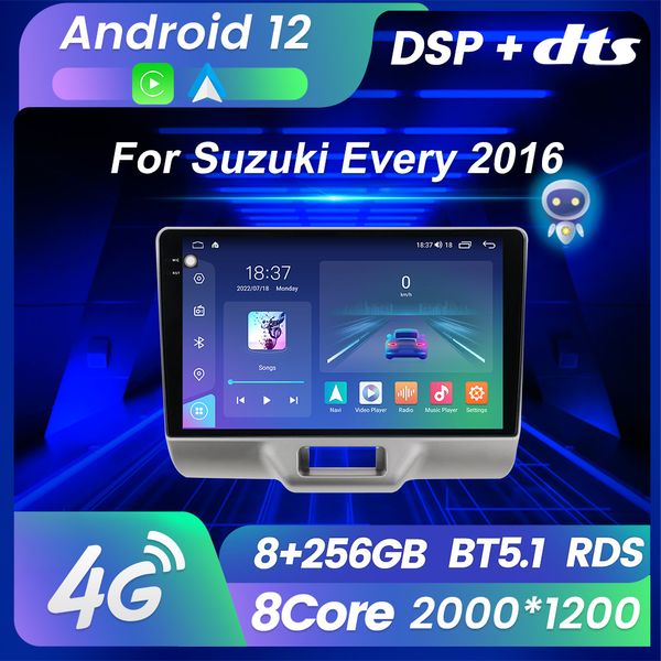 AI Voice Android 12 Car Dvd Multimedia Player Auto Radio Stereo per Suzuki Every Wagon 2015-2020 Navigazione GPS BT 2Din Unità di testa