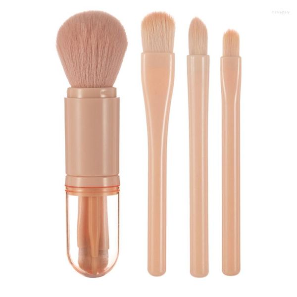 Make-up-Pinsel 4-in-1-Reisekosmetik, verstellbarer Lidschatten, Lipgloss, praktische Werkzeuge mit tragbarem Damen-Set, Schönheitsstiftung