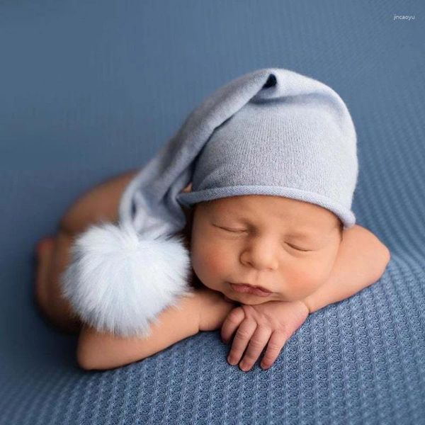 Coperte 160x150 cm Tinta unita Confortevole fascia per neonato Coperta Pografia per bambini Morbido sfondo elasticizzato lavorato a maglia