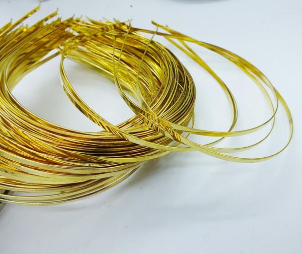 Fermagli per capelli 500 pezzi Fascia per capelli in metallo color oro Larghezza 4mm Fascia per capelli Impostazione di base Testa gioielli Bijoux De Tete per le donne