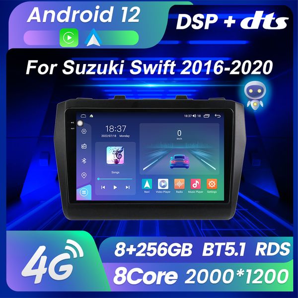 AI Voice Android 12 Auto-DVD-Multimedia-Player für Suzuki Swift 5 2016-2020 Autoradio Stereo GPS Navigation Audio Carplay DSP