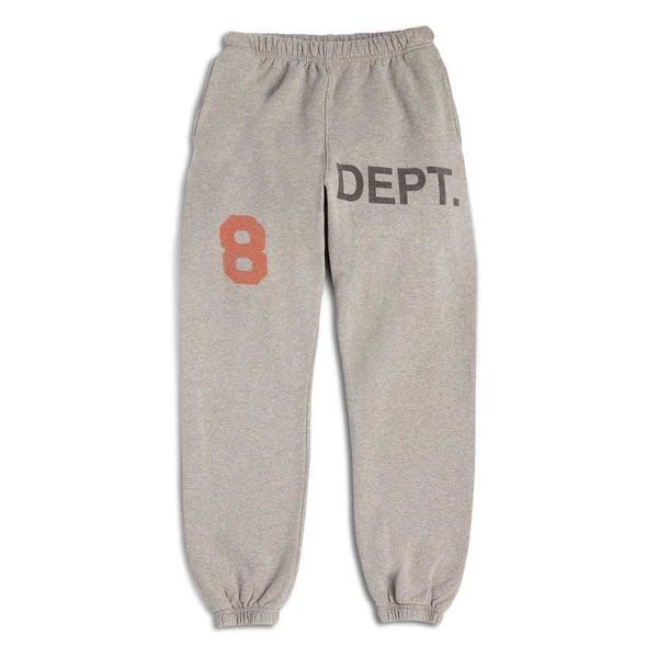 Departamentos de Galleiras de calça de moda de roupas de grife. 22AW Orange Alfabeto Número 8 Impresso Terry Pants Men calças esportivas femininas Rock Rock