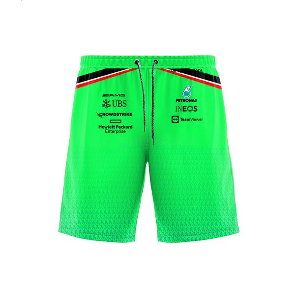 Short shorts de verão calça esportiva de moda ao ar livre amantes de esportes Extreme Motor a vapor casual Green Petronas Co Team Beach Pant 230419