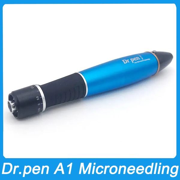 Caneta Dr sem fio A1-W com 2 cartuchos Derma Pen Kit de cuidados com a pele Microneedle Uso doméstico Máquina de beleza Dr.pen Meso Therapy Dermapen Ferramentas faciais Microneedling