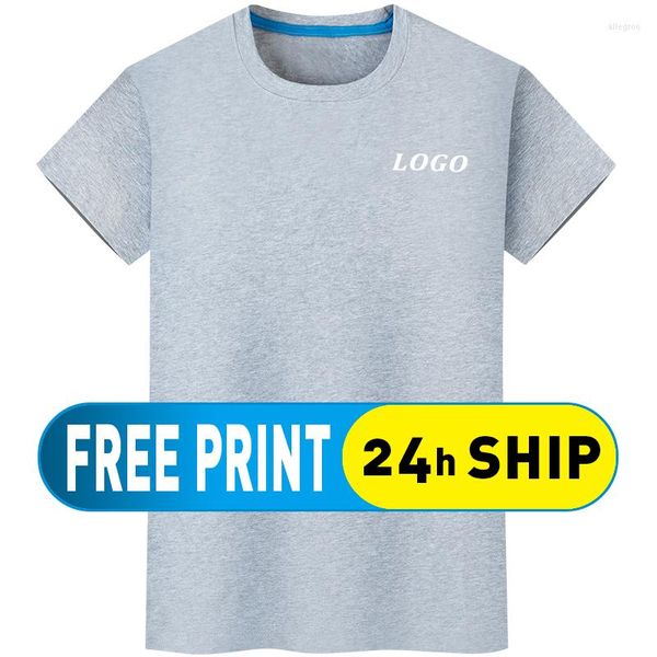 T-Shirts der Männer Sommer-lässiges T-Shirt der Männer kundenspezifisches Logo-Stickerei-Marken-High-End-Material bequem und hautfreundlich