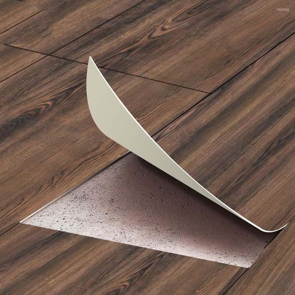 Papéis de parede PVC Wood Grain Floor Stciker Decalque Autoadesivo Decoração Home 20 300 cm Melhoria do adesivo