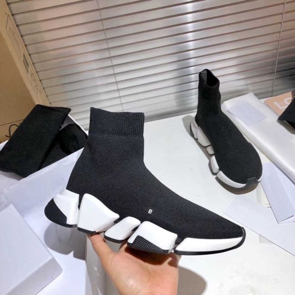 Trainer balencigas Designersocken Casual 1.0 Schuhe Plateau Herren Herren Damen 2.0 glänzend Strick Speed Runner Sneaker Socke Schuh Master geprägt Damen CFZO