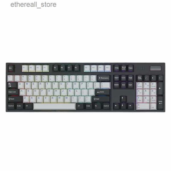 Tastaturen Darmoshark K9 Wired Mechanical Gaming Keyboard Hot Swap 104 Tasten RGB Hintergrundbeleuchtung GATERON Switch ESports PC Büro Laptop Gamer Q231121
