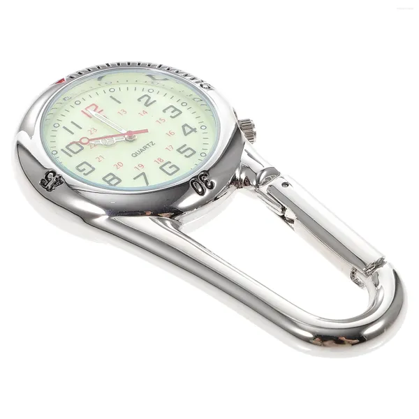 Armbanduhren Leuchtende Clip-On-Taschenuhr: Nachtlicht-Legierungsuhr für Ärzte, Krankenschwestern, Klettern, Bergsteigen