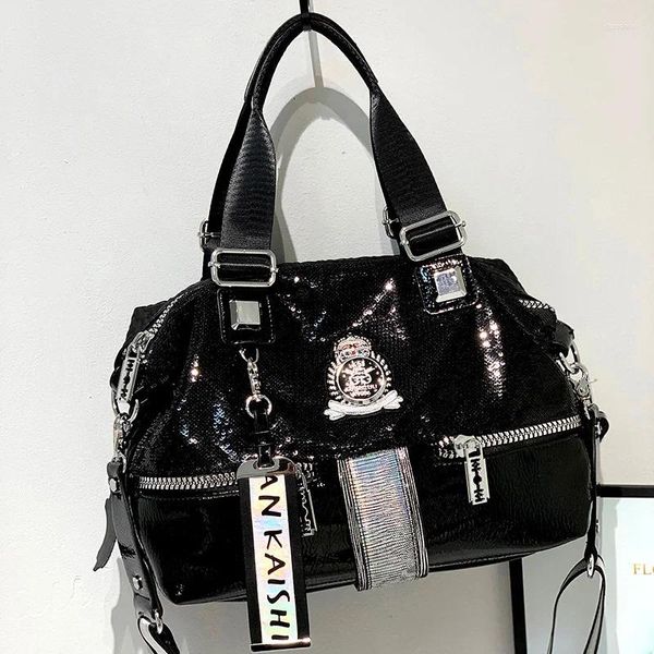 Abendtaschen Große Kapazität Frauen Handtasche 2024 Mode Trend Tote Pailletten Silber Casual Einzelne Diagonale Tasche Schulter Bolsa Feminina