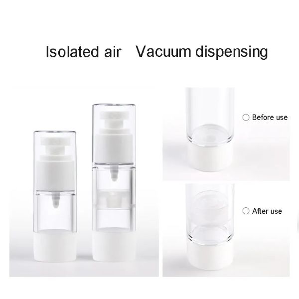 Mode Vakuum Spray Flasche Kunststoff Reise Transparent Airless Pumpe Parfüm Kosmetik Tasche Flasche 15 ml 30 ml 50 ml