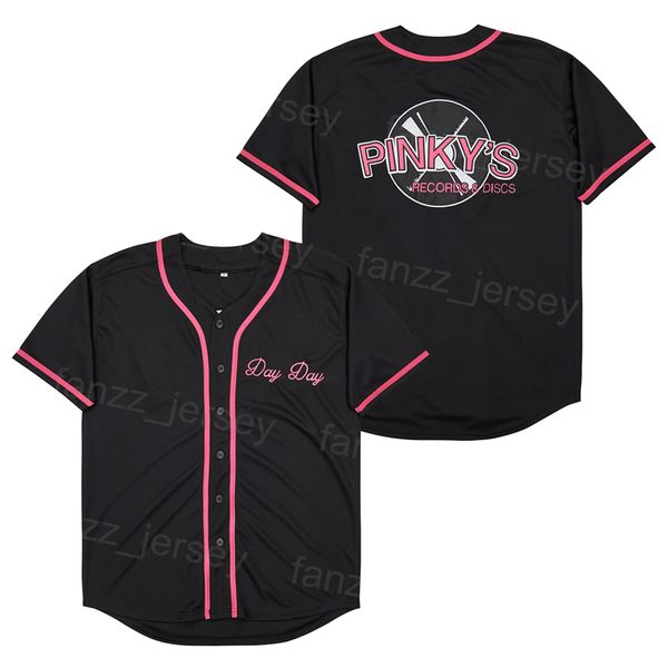 Beyzbol Moive Pinkys Rekor Mağazası Önümüzdeki Cuma Jersey Black Pinky's Day’in Koleji Üniversitesi Pure Pamuk Nefes Alabilir Cooperstown Serin Base Retro Nakış Erkekleri