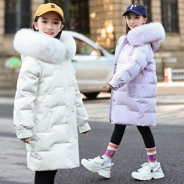 Big Girls Winter Coat Teen Kids Winter Hooded Jackets Children's Coats Warm Down Jacket for Girl Size 6 8 10 12 14 Year LJ201202