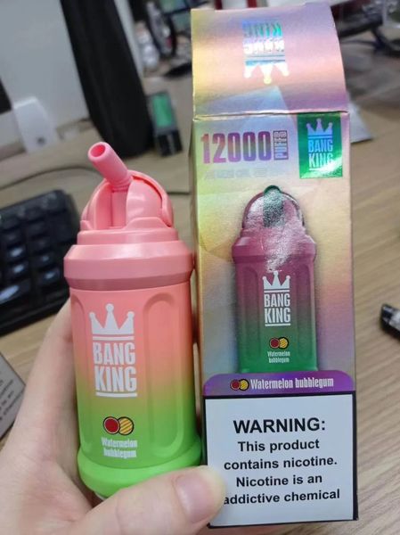 Оригинальные одноразовые электронные сигареты Bang King Max 12000 Puffs Vape Pen Puff 12000 12k, коробка для электронных сигарет, торнадо, 12K, зарядный порт Type-C, 20 мл, электронная жидкость