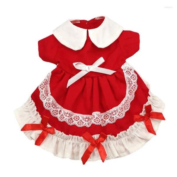 Trajes de gato 1 PC Pet Vestuário Cão Primavera / Verão Azul Escuro Branco Xadrez Princesa Vestido Pérola Bow Lace Saia Curta para Pequenos Cães Médios