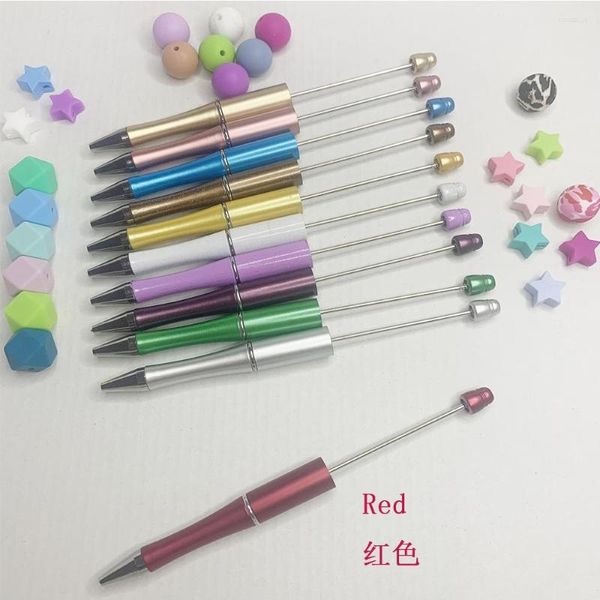 20 stücke Beadable Stifte Kugelschreiber Perlen Schule Bürobedarf Luxus Perle Geburtstagsfeier Kind Geschenke Zum Schreiben