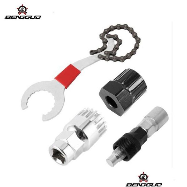 Componenti del motore Strumenti Kit di strumenti di riparazione biciclette Misurazione della catena della bici Rer Manovella Pler Ctor Cutter Volano Parti ciclistiche 230220 Dro Dhscs