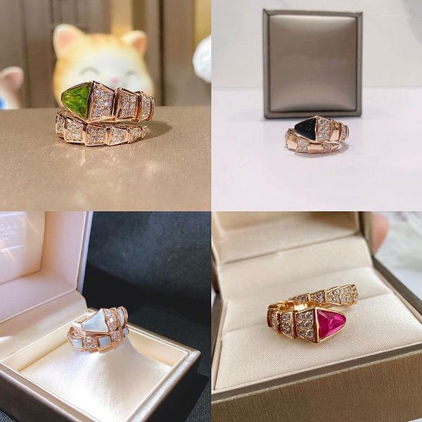 Rings de cluster para mulheres ANEL Bague femme Bijoux Anelli Anilos de Plata 925 Ley Mujer Luxury Jóias Silver Anel de prata Joyeria Fina para