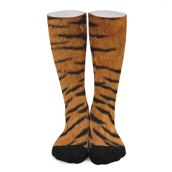 Calzini da donna Calze in pelle di tigre Stampa animale moderna Personalizzata Inverno Anti sudore Corsa Sport Comodi