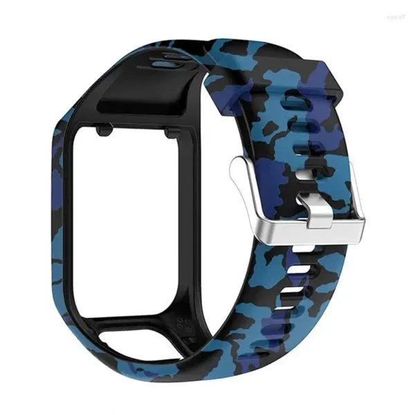 Cinturini per orologi Cinturino da polso di ricambio in silicone di alta qualità per Tomtom Runner 2 3 Spark GPS Sport Tom Colore blu