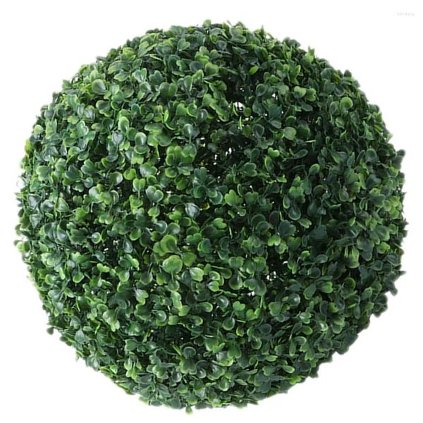 Flores decorativas simuladas milano bola falso grama teto plantas artificiais ao ar livre verde pendurado pingente de plástico