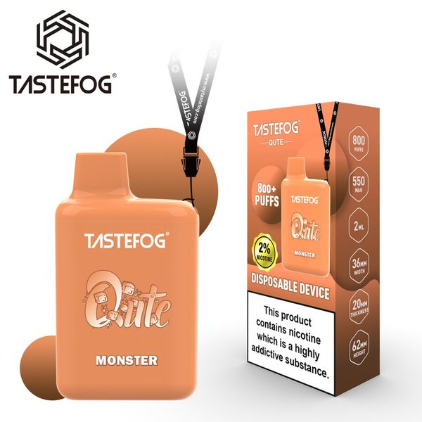 Yüksek kaliteli toptan düşük fiyatlı vape Tastefog Qute 800 Puffs OEM E-Cigarette Toptan Tek Kullanımlık Vape Kalem 2ML 2 NIC 550mAH Ücretsiz kordon