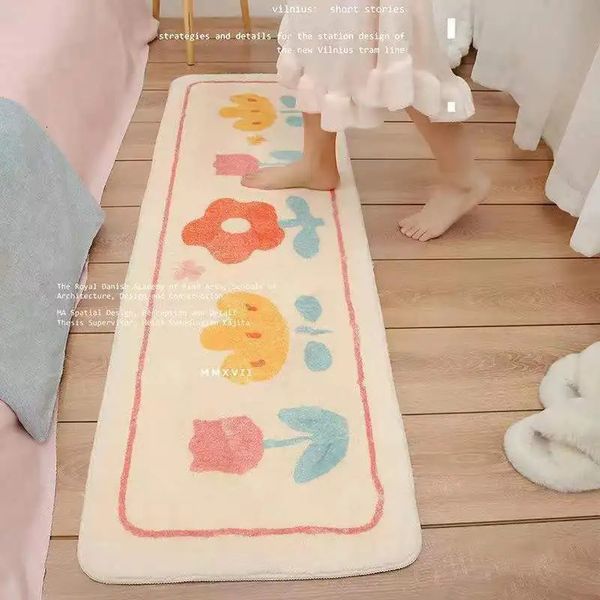 Matten Pelzige Matte Für Kinder Kinder Plüsch Teppich Flauschigen Teppich Kawaii Zimmer Dekor Eingang Tür Matte Teppiche Baby Teppich Für Wohnzimmer Moderne 231121