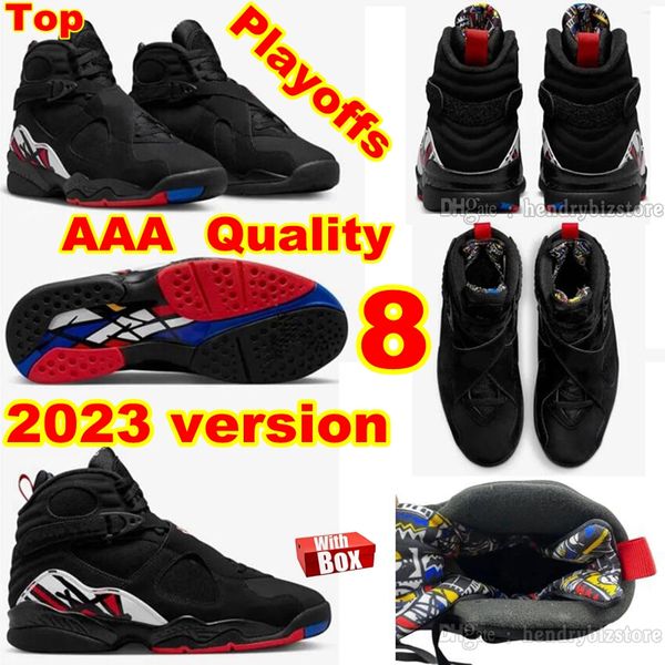 2024 Versione Playoff 8S Scarpe da basket da basket maschile di alta qualità Black True Red White 1S Stash Utility Prossimo capitolo attraverso il versetto Spider Og Lost and Tround Bred Sneaker