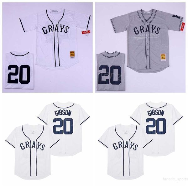 Baseball Moive Grays Negro Jerseys 20 Josh Gibson Homestead Liga Nacional Seque