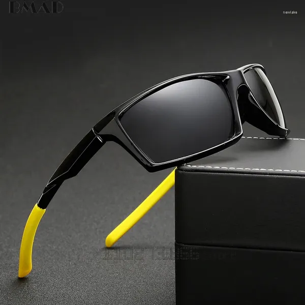 Солнцезащитные очки для спорта на открытом воздухе, велоспорта, мужские поляризационные модные винтажные дизайнерские солнцезащитные очки ночного видения для вождения, рыбалки, очки