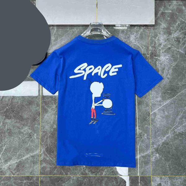 Magliette da uomo Marchio di moda Ch Magliette estive Blu Spazio Divertimento Cartoon Persone Stampa Cotone Maniche corte Designer Pelle Croce Stile casual Street Coppia Tshirt