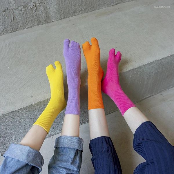 Frauen Socken kämmte Baumwoll-Splitzeh