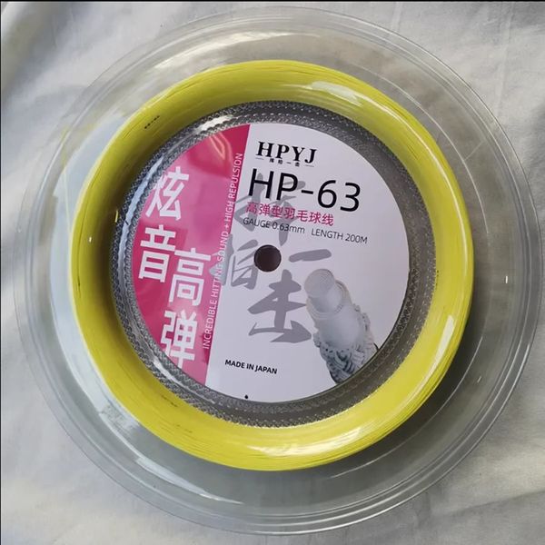 Badminton String Japonya Yüksek Elastik Badminton String 0.6m 200m makaralar İnce 30pound yüksek esneklik raket topu net hp63 badminton iyi string 231120