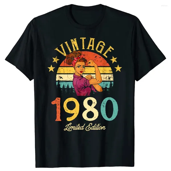 Herren T-Shirts Super Geburtstag Retro Jubiläum T-Shirts Top Harajuku Streetwear T-Shirts Vintage 1980 und 1988 Shirt Männer KurzarmT-Shirt