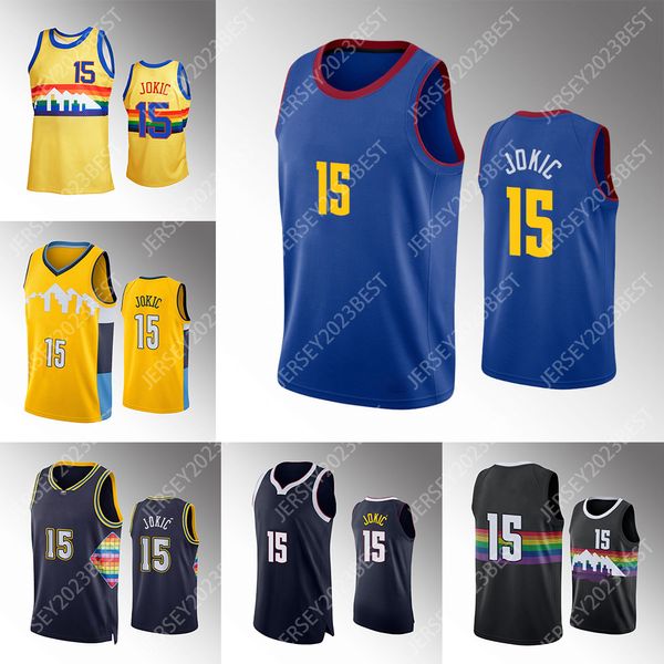 Camisas de basquete personalizadas Nikola Jamal Murray Jokic 15 masculino feminino juvenil XS-4XL 2022 23 City