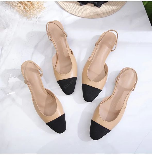 Парижские роскошные дизайнерские обувь балетные балетные плоские слингки сандал шканел. Женские высокие каблуки мод