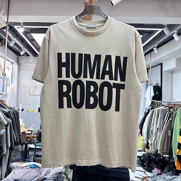T-Shirts für Herren Human robot bedrucktes Hemd 230420