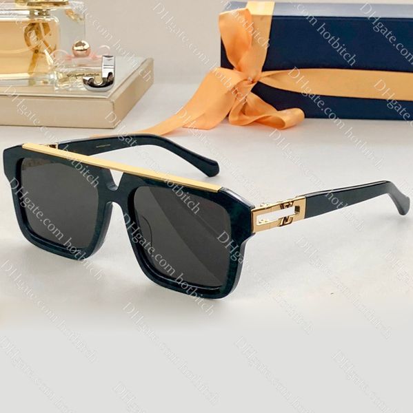 Maskottchen Pilot Quadratische Sonnenbrille Luxus Herren Große Rahmenbrille Klassische Metallbuchstaben Sonnenbrille Hochwertige Brillen
