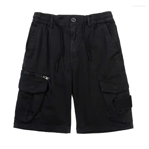 Pantaloncini da uomo cargo multipocchi di carico pantaloni sciolti pantaloni tutela per la cerniera da lavoro con cerniera cotone casual ginocchio lunghezza ma777