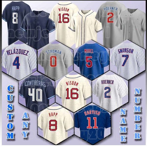 7 Dansby Swanson 0 Marcus Stroman Baseballtrikot Christopher Morel Cody Bellinger Ian Happ Justin Steele Kyle Hendricks Seiya Suzuki Nick Madrigal Patrick Wisdom