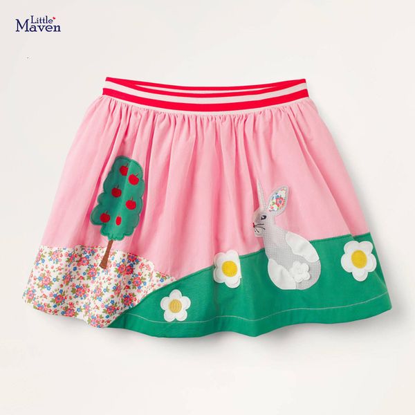 Saias Little Maven 2023 Roupas de verão adorável saia rosa Rabit de coelho