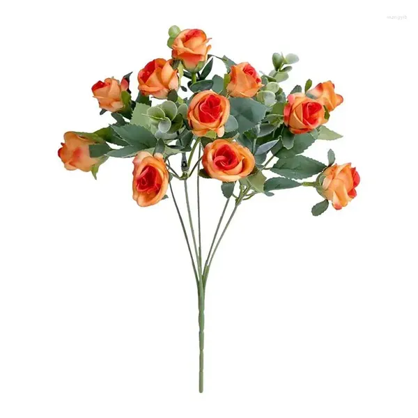 Fiori decorativi fiore artificiale bouquet seta rosa faux fai -da -te eleganti bouquet tavoli decorazioni per